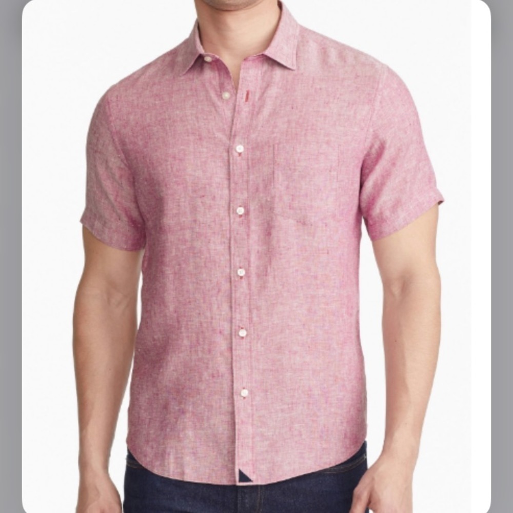 25.UNTUCKit 100% Linen Short Sleeve Button Down Shirt